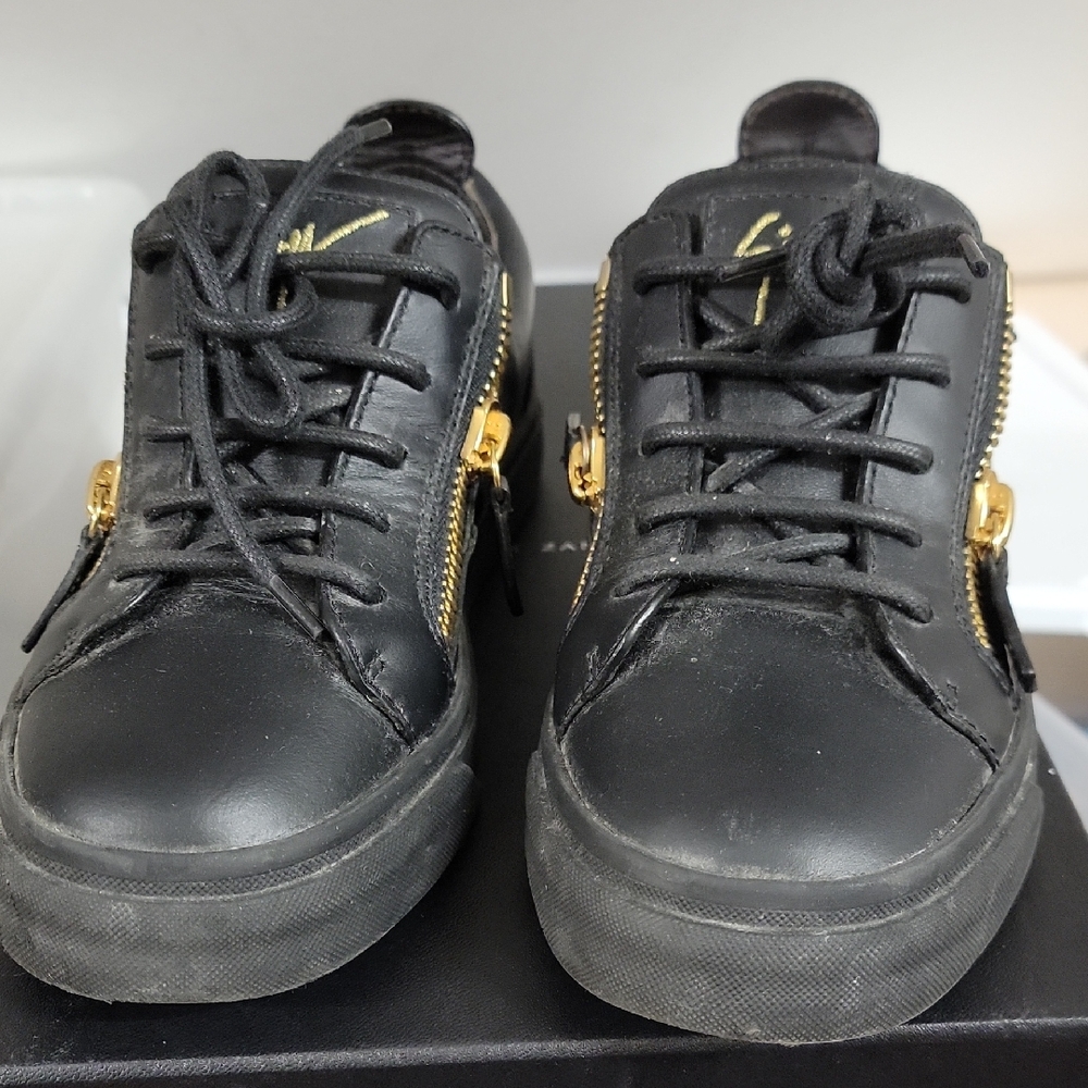 Giuseppe Zanotti Black Sneakers with Silver Details